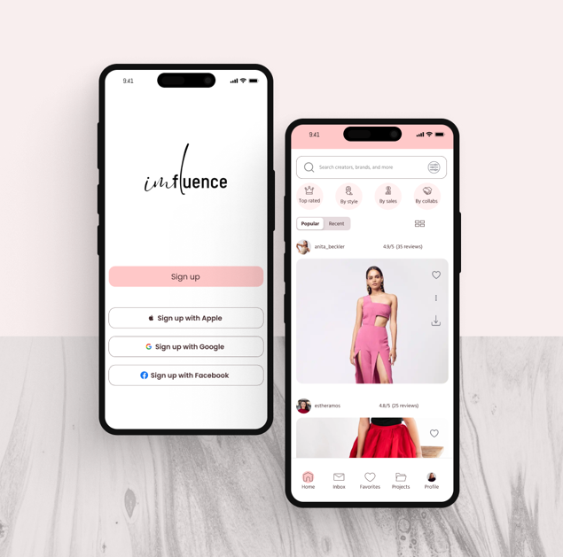 Impactfluence mobile app